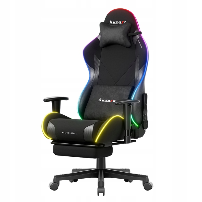 Ігрове та офісне обертове крісло Huzaro Force 5.7 RGB з підставкою для ніг