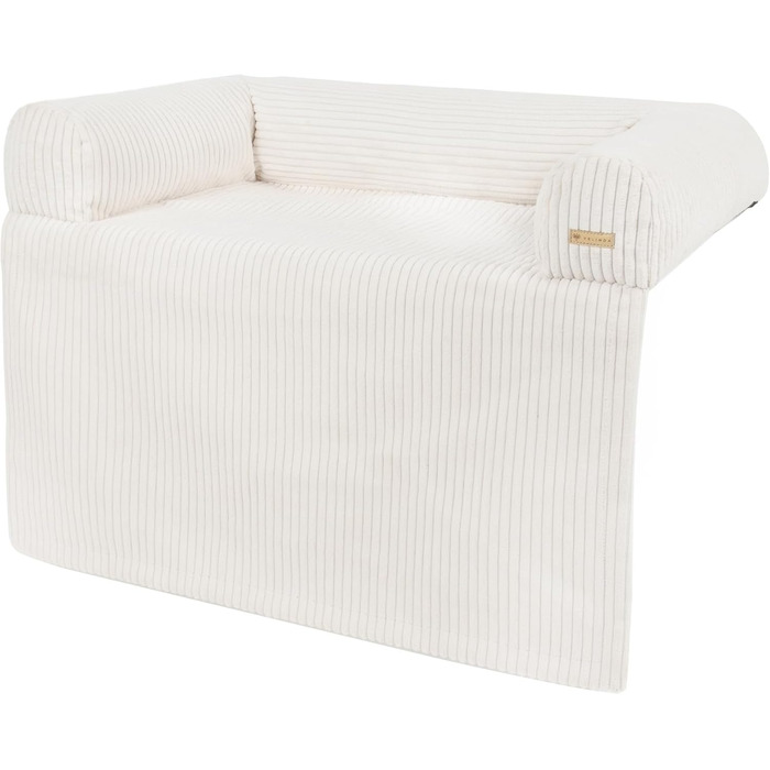 Ліжко для собак Velinda: м'яке диван-ліжко з захисною підстилкою для дивану (кремовий, Cord)