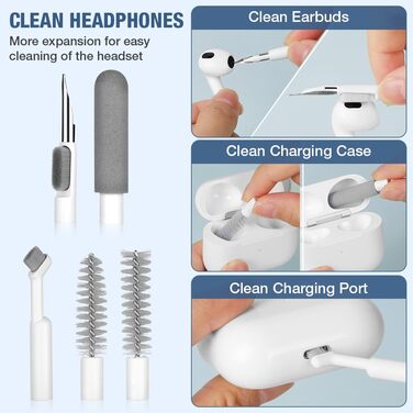 Набір для чищення техніки 20-в-1: клавіатура, навушники AirPods, монітори, камери (чорний)