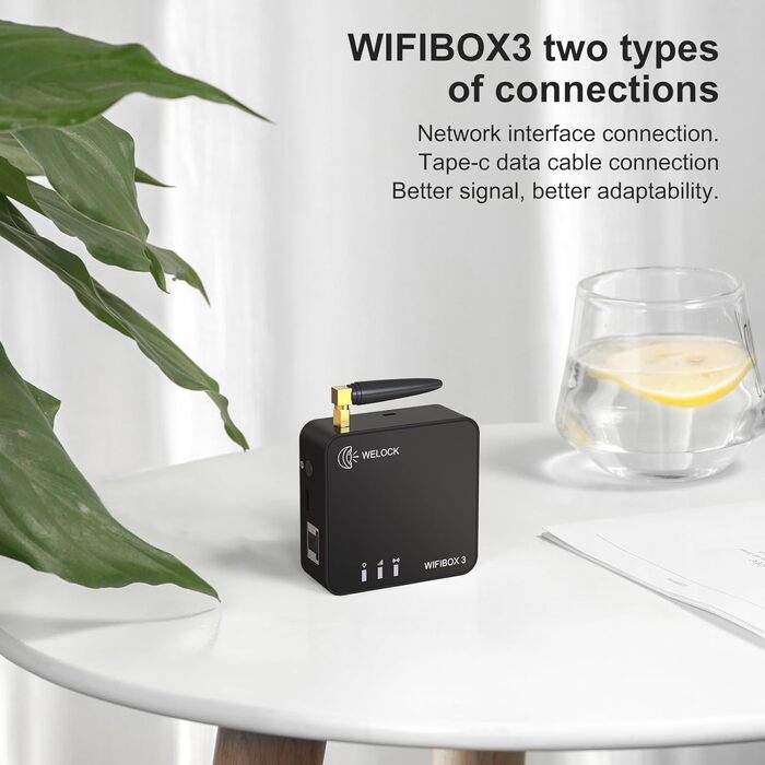 Розумний BLE шлюз WELOCK WIFIBOX 3 для віддаленого керування дверними замками, сумісний з Alexa, безпечний контроль доступу до електронних замків