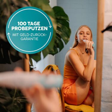 Електрична звукова зубна щітка happybrush® Eco Vibe 3 - Тест-переможець - 100 днів тестування. В комплекті 4 насадки. Чорний колір.