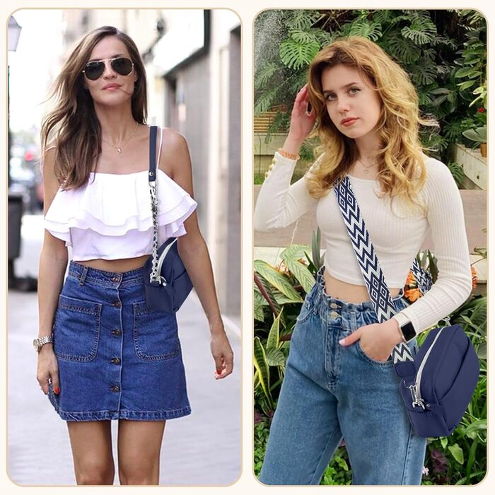 Сумка жіноча BROTOU через плече зі шкіри, крос-боді, чорна. Маленька сумка з 3 відділеннями та широким ременем