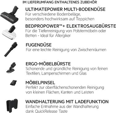 Бездротовий пилосос AEG Hygienic 7000: потужний, легкий, для алергіків, 40 хв роботи, 120 м², 5-ступенева фільтрація, для всіх поверхонь, автоматичний режим, з аксесуарами