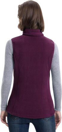 Жіноча флісова жилетка 38 розміру, темно-червоного кольору, з кишенями та блискавкою. Легка та зручна для активного відпочинку.