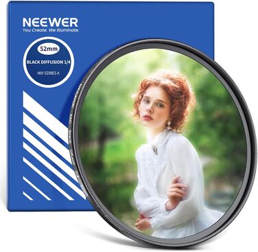 Фільтр NEEWER 52mm Black Diffusion 1/4 - ефект Nebel/Dreamy/Cinematic для відео та портретної зйомки