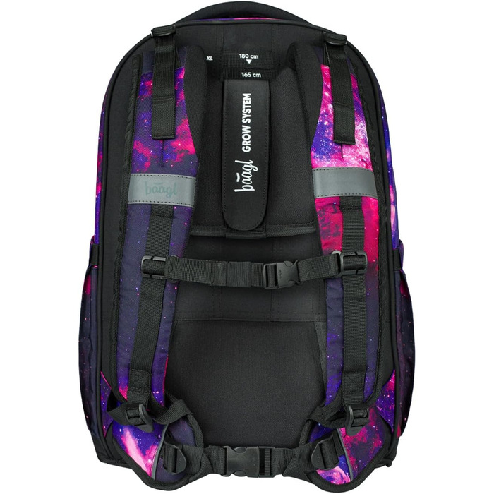 Шкільний рюкзак Baagl Set для хлопчиків та дівчаток-підлітків (5 предметів): рюкзак Skate MAX, пенал, спортивна сумка, бананка, ергономічний рюкзак, 30 л (Galaxy)