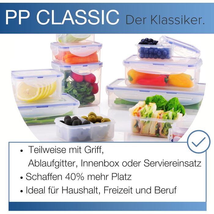 LocknLock PP CLASSIC Storage Box with Lid and Handles | 361 x 274 x 212 mm | 100% Airtight | Semi-transparent Storage Container | Storage Container with Lid for Household Items (16 L (Pack of 2))