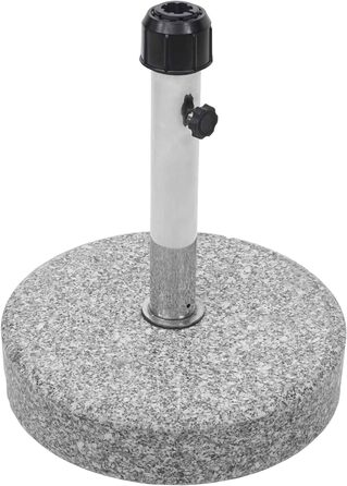 Mendler Umbrella Stand HWC-F92, Umbrella Stand Umbrella Holder, Granite - 24kg Round Grey
