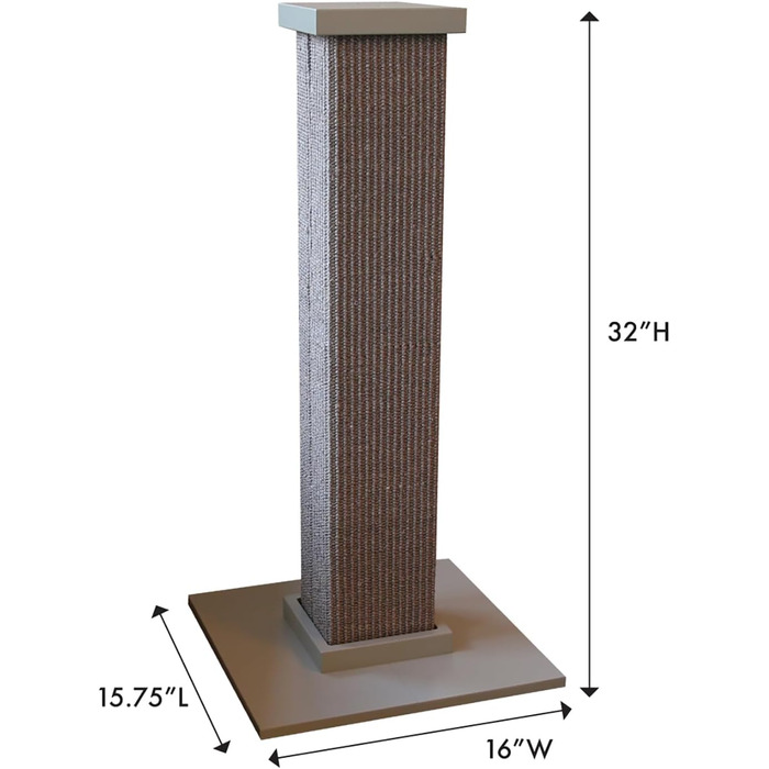 SmartCat Pioneer Pet Ultimate Cat Scratching Post, Grey, 32 Inch (Pack of 1)