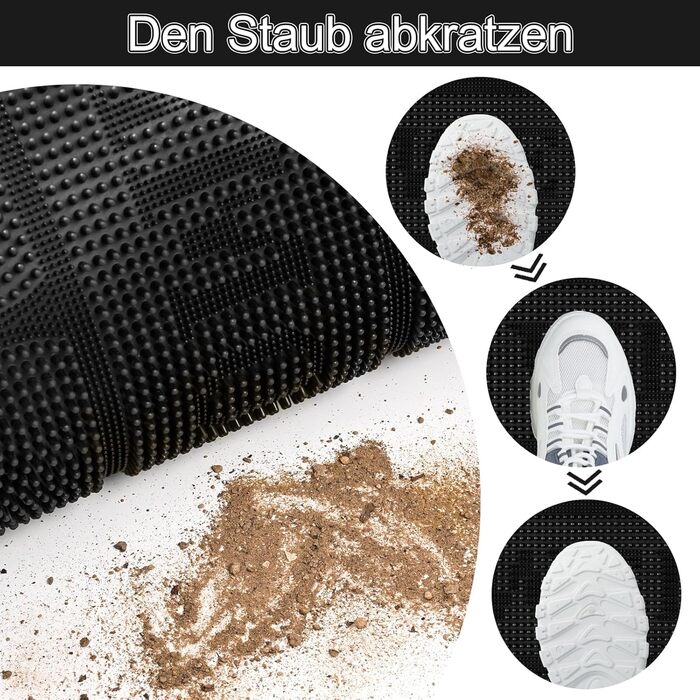 Килимок для дому та вулиці Alishomtll 43x75 см - водонепроникний, неслизький, миючий