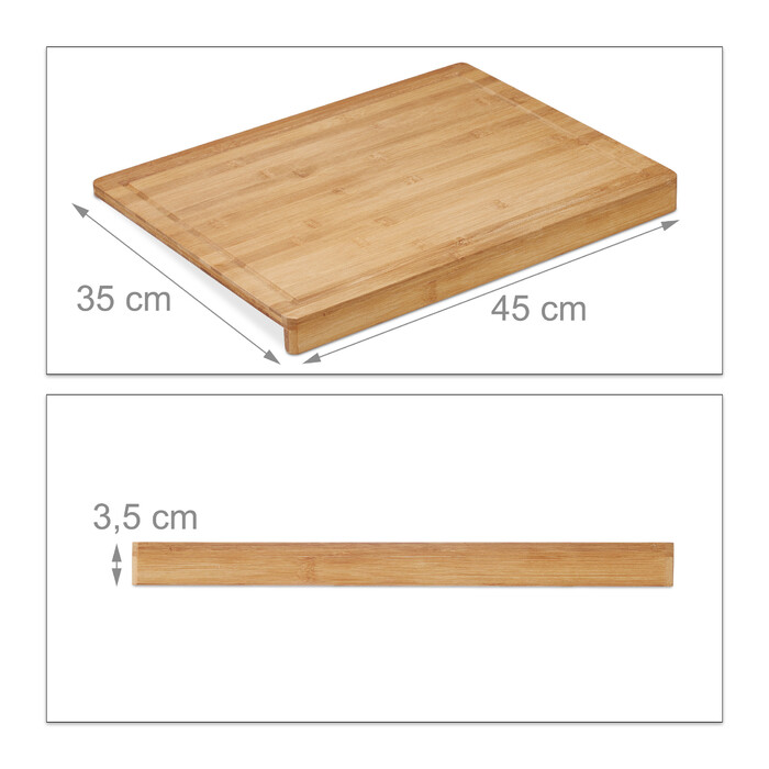 Relaxdays Cutting Board with Edge Stop