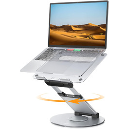NULAXY Adjustable Laptop Stand - 360° Swivel Base, Height Adjustable up to 20