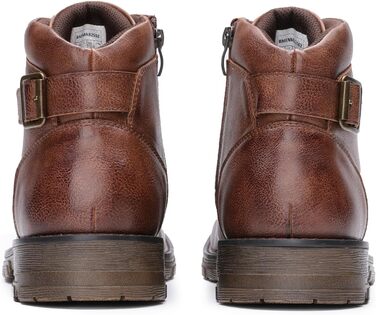 Черевики Bruno Marc для мотоциклів, бойові, на шнурівці, з блискавкою, зружна устілка, коричневі (42 EU)