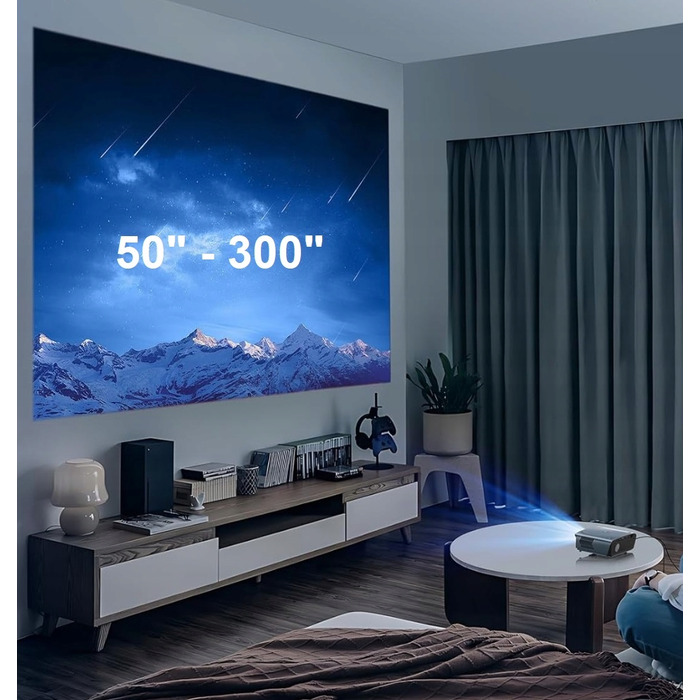 Проектор VIZIO TECH LED 46500 лм, Android TV 14, FHD 4K, сірий