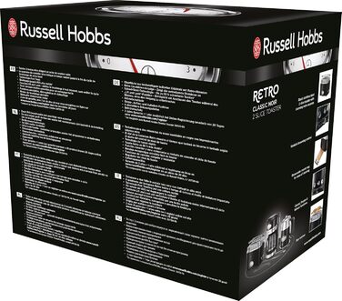 Електричний чайник Russell Hobbs 1.7л, 2400W, Retro дизайн, нержавіюча сталь, з індикатором температури та рівня води