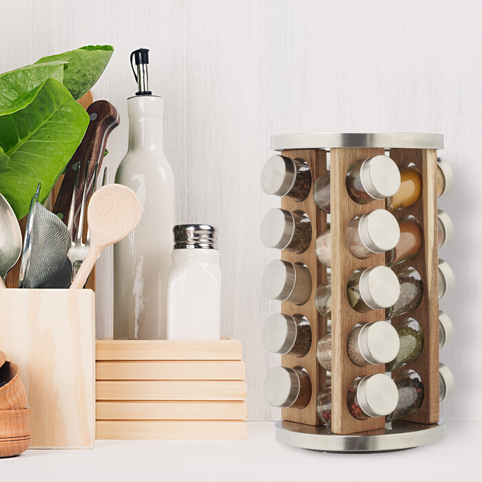 Relaxdays Spice Carousel with 20 Jars
