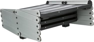 Сходинки для тварин Trixie, 4 сходинки, алюміній, складаються, портативні, срібно-чорного кольору