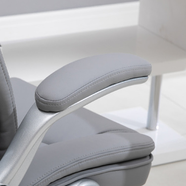 Vinsetto Office Chair, Ergonomic Desk Chair with Adjustable Armrests, Rocking Function, Height Adjustable up to 135 Kg, Grey