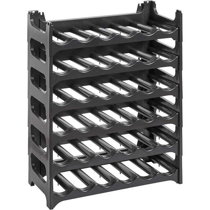 Bottle Rack - Modular, Stackable Design for 36 Bottles, Wine Rack Anthracite