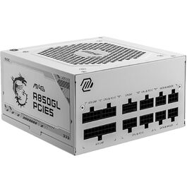 Блок живлення MSI MAG A850GL PCIE5 White, 850W, 80 Plus Gold, повністю модульний, ATX 3.0, PCIe 5.0, білий