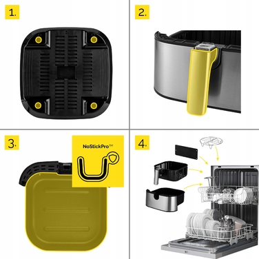 Аерофритюрниця Yoer 6L Air Fryer 1700W: 12 програм + сепаратор