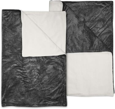 Електрична ковдра Navaris XXL з підігрівом 180x130 см, 3 режими, автовимкнення, пральна, сіра та біла, плюшева