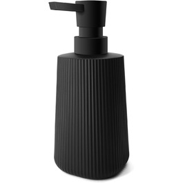 Набір дозаторів для мила з прозорого скла, 250 мл, для ванної кімнати та кухні (2 шт.) + 1 шт. чорного кольору