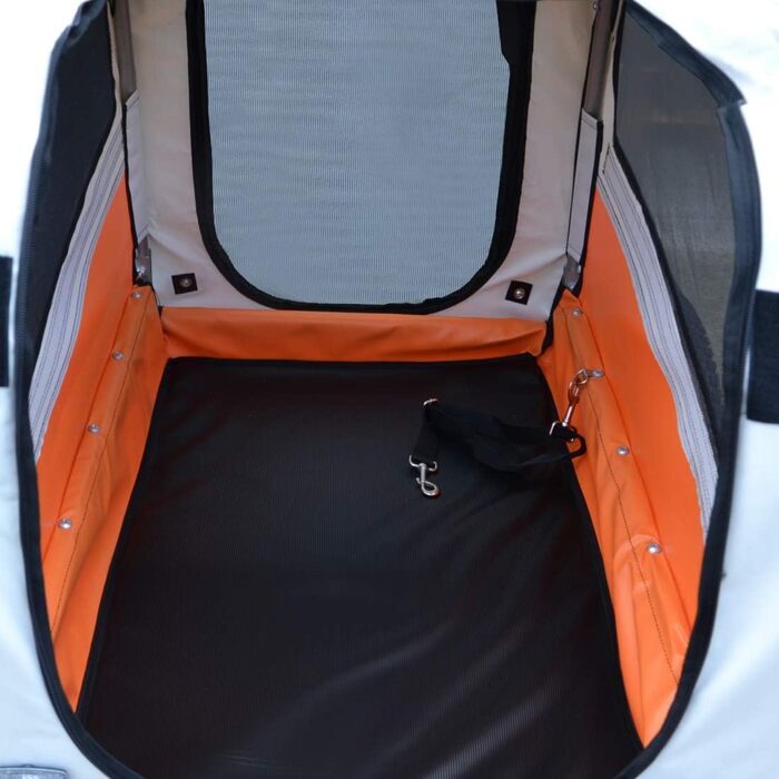 Причеп для собак Papilioshop Argo - велосипедний причеп для собак S-M-L, великий (Оранжевий)