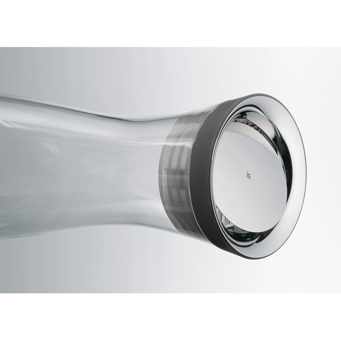 WMF Basic Water Carafe 1.5 Liter, Glass Carafe with Lid, Silicone Lid, CloseUp Closure