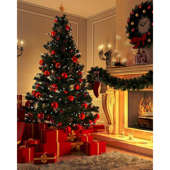 Набір прикрас на ялинку на Різдво, 42 шт. Ялинкові кулі, кульки Різдвяні, червоний, зелений, золотий. Підходить для святкування Різдва, вечірок, вінків. Преміум якість