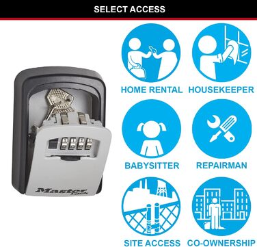 Master Lock Wall Mounted Key Safe - Outdoor Key Storage Box, Medium Size