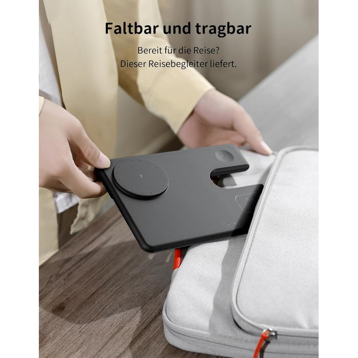 Зарядний пристрій JoyGeek 3-в-1 з MagSafe для Apple Watch, iPhone 16/15/14/13/12/Plus/Pro Max, AirPods 2/Pro 2, чорний