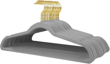 Набір з 22 велюрових плечиків для одягу Stormix, преміум-якість, для дорослих, неслизькі, для костюмів, сорочок, суконь, рожево-золоті гачки, 22 шт.