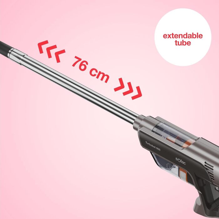 Електричний акумуляторний віник Solac Turbobat Digital Flex 29.6V AE2515 - металевий корпус, колір мідний