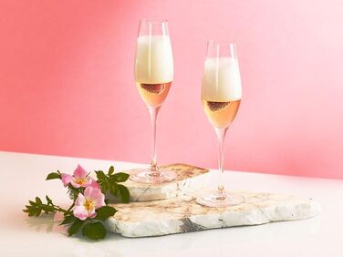 Набір келихів для шампанського Krosno Champagnergläser Set – 6 шт. | 210 мл | Колекція Splendour | Кристалічне скло, без свинцю | Елегантний дизайн з високою ніжкою | Для шампанського, просекко та урочистих подій