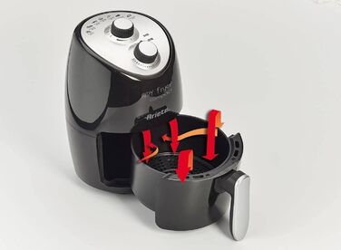 Аерофритюрниця Ariete 4617 Airy Fryer Compact, 2 л, 1000 Вт, до 200°C, чорна