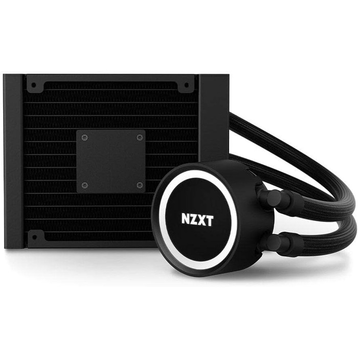 NZXT Kraken: Рідинне охолодження CPU AIO з LCD-дисплеєм та RGB підсвічуванням (120 мм, чорний)