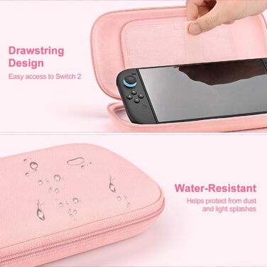 Чохол для Nintendo Switch 2 innoAura Switch 2 Tasche, фіолетовий Galaxy (рожевий Slim) - водовідштовхувальний, ударостійкий з відділенням для AirTag та великою сітчастою кишенею