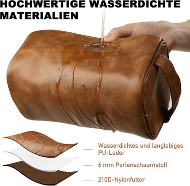 Чоловіча дорожня косметичка Easycosy з лазерним гравіюванням, з підвіскою, з шкіри. Ідеальний подарунок для чоловіків, тата, дідуся, колеги. Стильна та практична культюрна сумка 2в1.