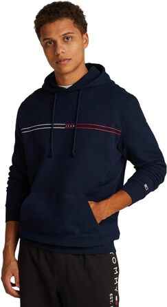 Чоловічий худі Tommy Jeans Entry Graphic з каптуром, темно-синій (Dark Night Navy), розмір XXL
