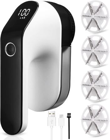 Електричний триммер для одягу Zawaer, 2000 mAh, видалення котушок, 3 швидкості, для одягу та меблів