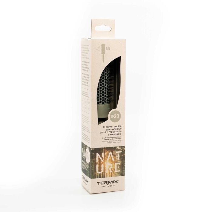 Набір професійних круглых щіток TERMIX Nature Profi-Rundbürsten-Set (5 шт., діаметри 17-43 мм) з технологією очищення повітря PURE TECH, термощітки з алюмінію з іонізацією волокна, ергономічна ручка (зелений, Desert Sage)