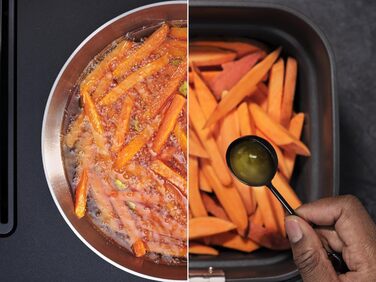 AEG AAF7SB Hot Air Fryer / 90% Less Fat / 10 Programs / 40-200°C / Steaming / Drying / 6.9 l / Dishwasher-safe / Temperature & Time Selection / Flip Reminder / 1.1 l Water Tank / Black Black 6.9 l Capacity Series 8000