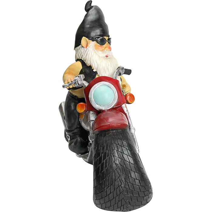 Design Toscano Decorative Figure, Biker with Leather Jacket, Dimensions: 14 x 34.5 x 28 cm