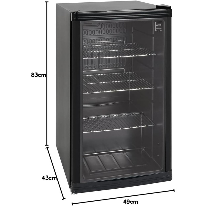 Холодильник для напоїв METRO Professional GSC2125B, 88 л, чорний