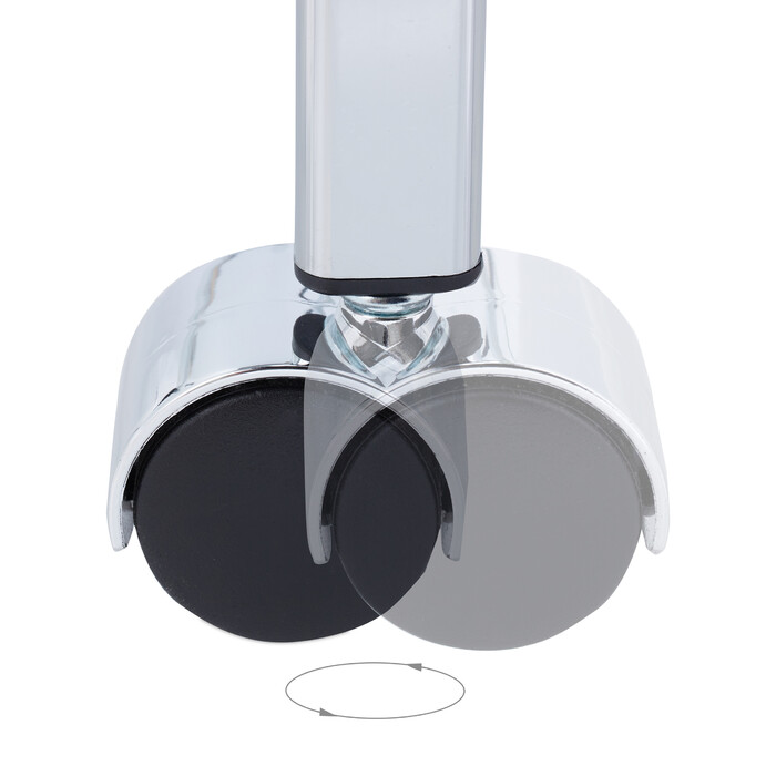 Relaxdays Chrome and Glass Serving Trolley