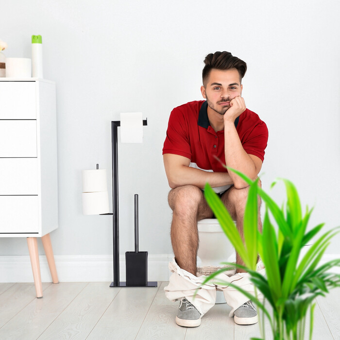 Комплект туалету Relaxdays в чорному кольорі