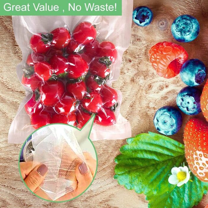 O2frepak 4 Rolls of Film 28x600cm Vacuum Sealer Rolls for Food, BPA-Free Vacuum Bags Sous Vide Bags Film for Vacuum Sealers and Foil Sealers Suitable (total: 2400cm)