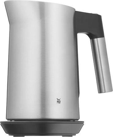 WMF Kineo Kettle with Temperature Setting, 1.6L, Scale Filter, 3000W, Live Temperature Display, Stainless Steel Matte Electric Kettle, Cromargan Single