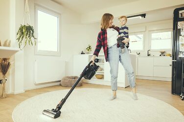 SEVERIN SEPURO акумуляторний ручний та стійковий пилосос з інноваційною технологією пилозбірників та акумулятором Einhell Power, бездротовий пилосос з мішком для алергіків, акумуляторний пилосос, HV 7185 (PRO пилозбірник)